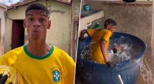 Luva de Pedreiro lança vídeo na antiga casa para estreia do Brasil na Copa; assista