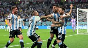 Messi marca em seu milésimo jogo e garante Argentina nas quartas da Copa