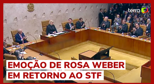 Rosa Weber se emociona e é aplaudida em 1ª sessão após depredação do STF