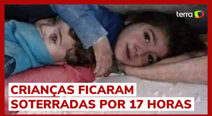 Menina de 7 anos protege irmão dos escombros após terremoto na Síria