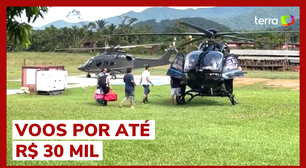 Turistas pagam até R$ 30 mil para deixarem litoral norte de São Paulo em helicópteros