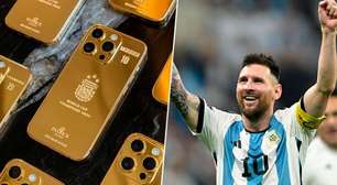 Messi gasta fortuna e presenteia companheiros de seleção com celulares banhados a ouro
