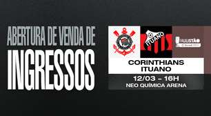 Corinthians inicia venda de ingressos para quartas do Paulista contra o Ituano; veja valores