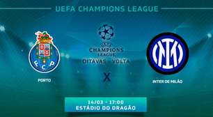 Porto x Inter de Milão: onde assistir, horário e prováveis escalações do jogo pela Champions League