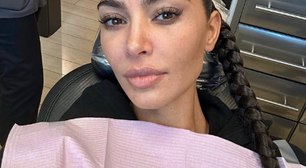 Kim Kardashian vai ao dentista e posta foto de "babador"