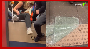 Passageiros destroem janelas de metrô em Londres após alerta de incêndio