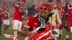 Gilberto lidera comemoração e vibra com título do Benfica: 'Emoção indescritível'