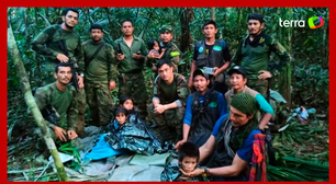Veja o momento em que crianças há 40 dias na amazônia colombiana são resgatadas