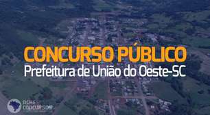Prefeitura de União do Oeste-SC abre concurso com 12 vagas de até R$ 17.949