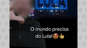 Vídeo que mostra projeção com frase de apoio a Lula em Nova York é de 2022, não recente