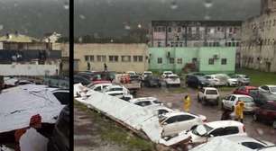 Vídeo: Muro de hospital desaba sobre carros em Osório