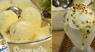 Sorvete de leite condensado bem cremoso e fica igualzinho o comprado na sorveteria