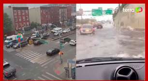 Chuvas torrenciais inundam ruas e deixam Nova York em estado de emergência