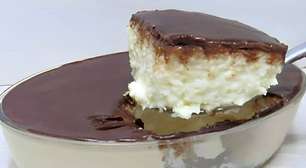 Gelado de coco bem molhadinho e cremoso para servir na sobremesa