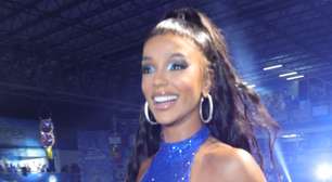 Tá calor! Brunna Gonçalves aposta em minivestido com recortes estratégicos para noite de samba na Beija-Flor. Fotos