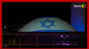 Bandeira de Israel é projetada na cúpula do Senado em 'gesto de solidariedade'