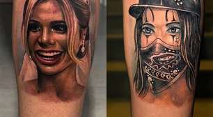Guimê cobre rosto de Lexa em tatuagem de seu casamento