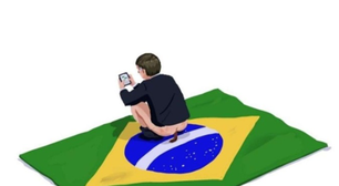 Caixa cancela exposição com obra que representa Bolsonaro defecando na bandeira do Brasil