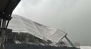 F1: temporal em Interlagos derruba telhados de arquibancadas