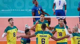 Brasil garante medalha no vôlei masculino com vitória sobre a Colômbia na semifinal do Pan-Americano