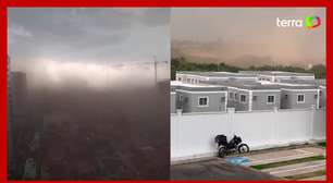 Fortes ventos provocam 'tempestade de areia' em Manaus