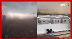 Fortes ventos provocam 'tempestade de areia' em Manaus