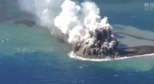 Nova ilha surge no Japão após erupção de vulcão; vídeo