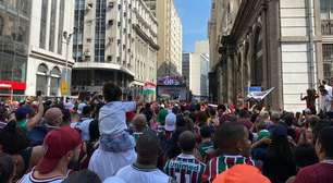Fluminense faz festa pela Libertadores no Centro do Rio