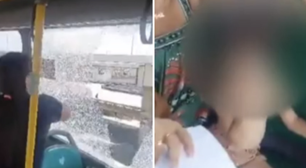 Criança passa mal com calor e mãe quebra vidro de ônibus no Rio; veja