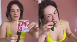 Kéfera come pepino com gelatina diet para driblar compulsão alimentar: funciona?