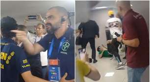 Brasil e Colômbia tem confusão generalizada na sala de imprensa e polícia teve de intervir; assista ao vídeo