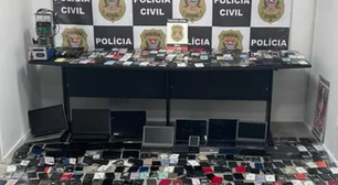 Polícia Civil faz operação no centro de SP e apreende mais de 800 celulares e eletrônicos roubados