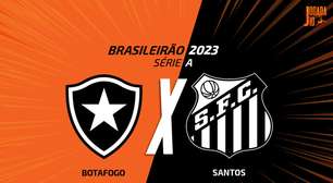 Botafogo x Santos, AO VIVO, com a Voz do Esporte, às 14h30