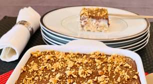 Pavê de amendoim, com bolacha maizena, delicioso e fácil