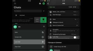 WhatsApp testa atalhos para proteger conversas com senha