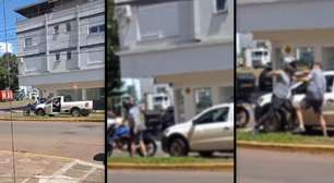 Vídeo: Briga entre motociclista e motorista é flagrada no centro de Santo Ângelo