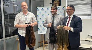 Receita Federal doa 300 kg de cabelo, que vão virar peruca para pessoas com câncer em Goiânia