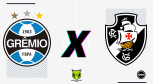 Grêmio x Vasco: Prováveis escalações, desfalques, retrospecto, onde assistir e palpites