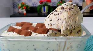 Sobremesa moça gelada para o natal cremosa que nem sorvete