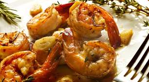 Camarão frito no azeite e alho | Receita fácil
