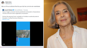 Betty Faria associa criminalidade em Copacabana ao Bolsa Família e é criticada nas redes