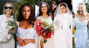 Retrospectiva 2023: vestidos de noiva das famosas vão do luxo ao tradicional. Veja fotos!