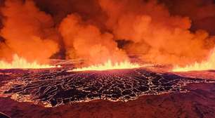 Vulcão entra em erupção na Islândia; veja