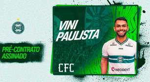 Coritiba confirma contratação do volante Vini Paulista, ex-Juventude, como a terceira contratação para 2024