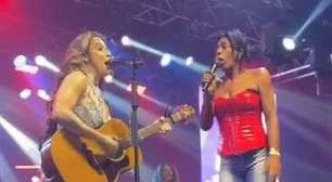 Márcia Fu canta "Escrito nas Estrelas" em show de Lauana Prado