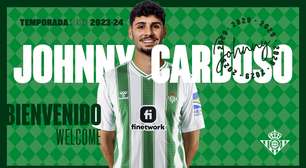 Jhonny, ex-Internacional, é anunciado pelo Real Betis com contrato até 2029