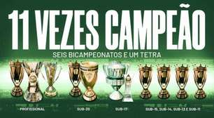 Palmeiras festeja 2023 para lá de vitorioso: '11 vezes campeão'