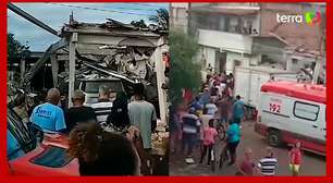 Casa desaba após explosão e deixa crianças feridas no Espírito Santo