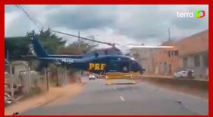 Novo ângulo mostra o exato momento em que helicóptero da PRF faz pouso de emergência em BH