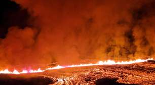 Lava destrói casas em nova erupção de vulcão na Islândia; assista o vídeo